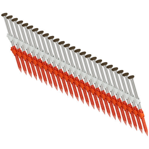 8d x 2 3/8" Brown, 20-22 Degree Plastic Strip, Casing Head, Ring-Shank Nail