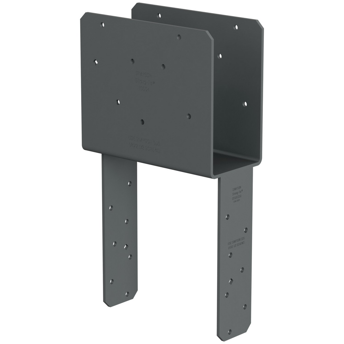 Simpson ECCQ48-SDS2.5HDG End Column Cap, Hot Dip Galvanized w/SDS Screws for 4x Beam, 8x Post