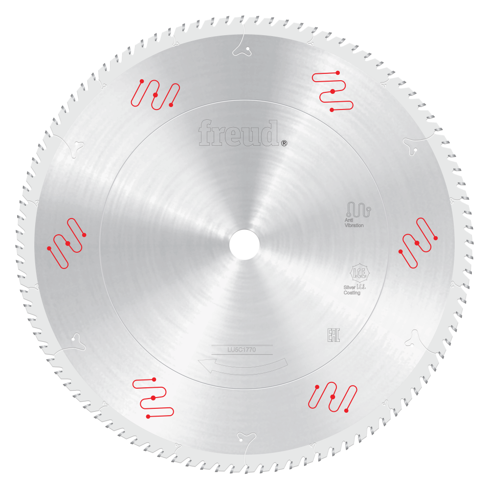Freud 15" Medium to Thick Aluminum & Non-Ferrous Blades with or without Mechanical Clamping - Teeth: 96, Arbor: 1"