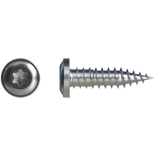 Simpson #10 x 3/4" T20, Clear Zinc Flat Pan-Head Screw