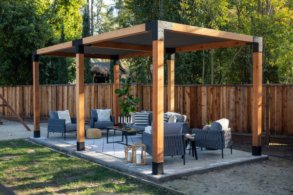 Simpson Sage Middle-T Connector 6x6 w/screws, Black Powder-Coated, Outdoor Accents