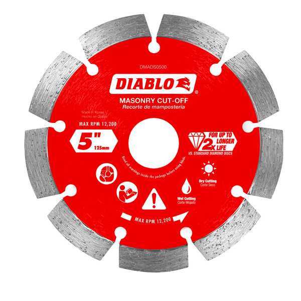 Diablo 5" Diamond Segmented Masonry Cut-Off Blade