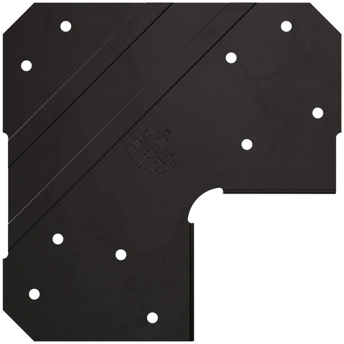 Simpson 4X End Post Cap ZMAX Black Powder-Coated LCEPC