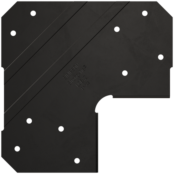 Simpson 4X End Post Cap ZMAX Black Powder-Coated LCEPC