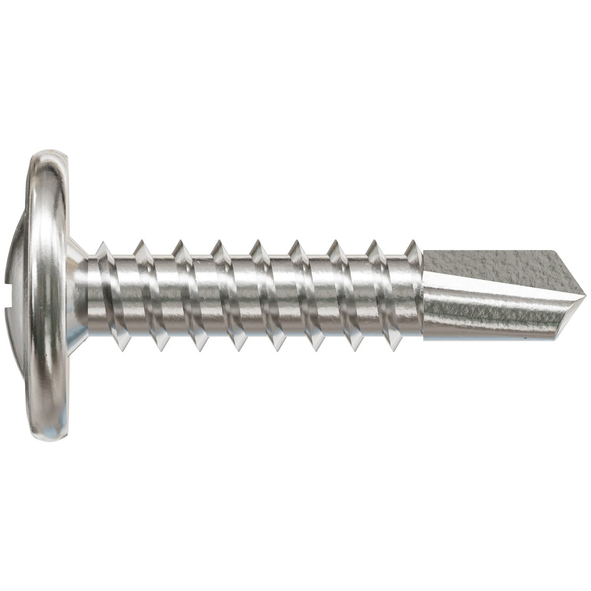 Simpson #8 x 1-1/4" Self-Drilling Wire-Lath Modified Truss-Head Screw, 410 Stainless Steel