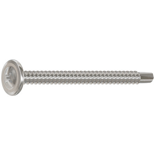 Simpson #8 x 2" Self-Drilling Wire-Lath Modified Truss-Head Screw, 410 Stainless Steel