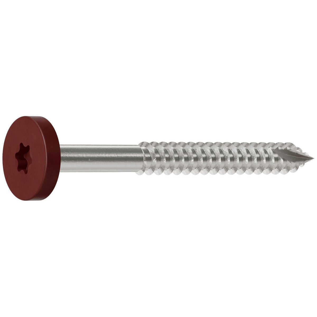 #8 x 1 3/4 Red 01 Composite Fascia Screws, Stainless Steel