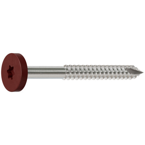 #8 x 1 3/4 Red 01 Composite Fascia Screws, Stainless Steel