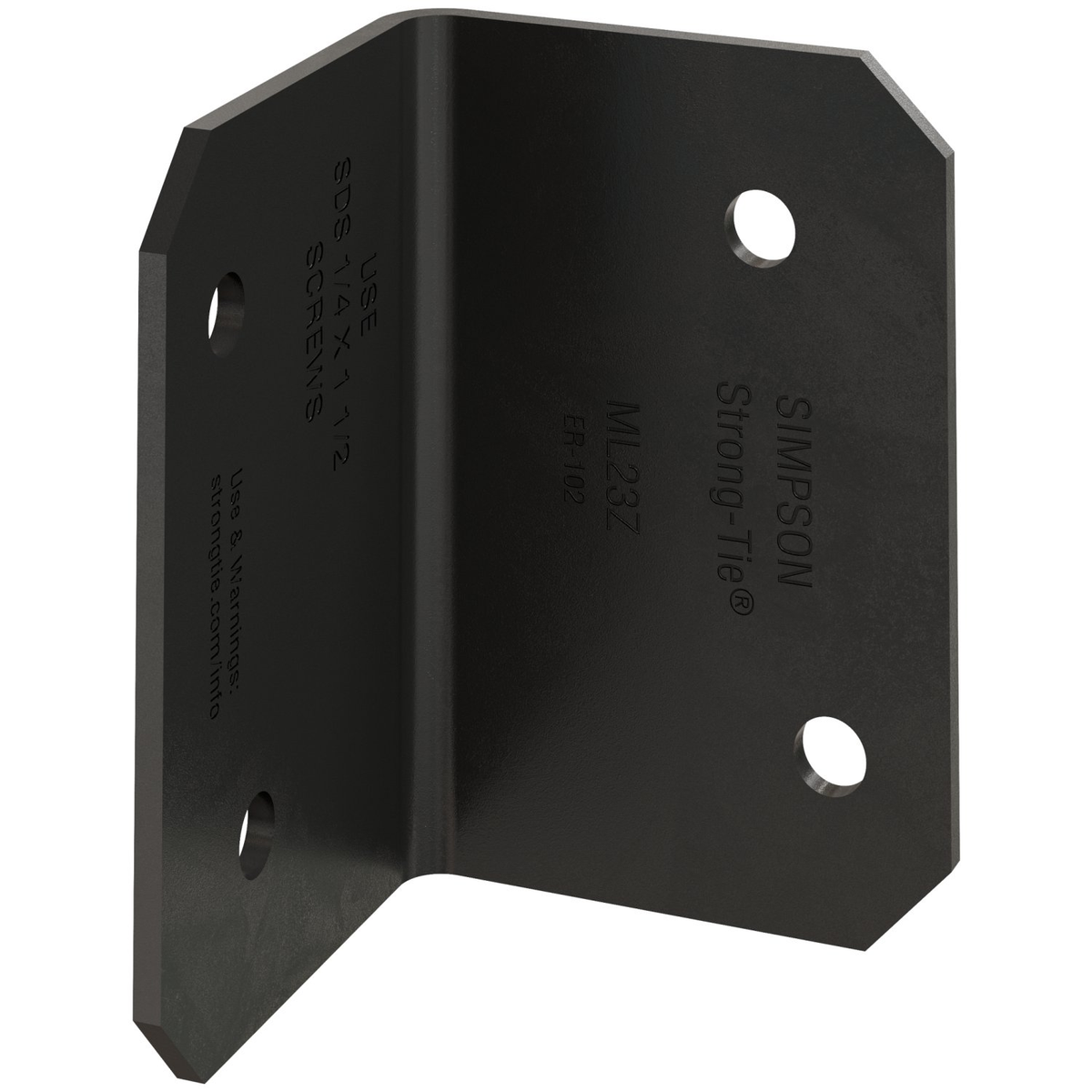 Simpson 2 x 3 Medium L Angle 12-Gauge ZMAX Black Powder-Coated ML23PC