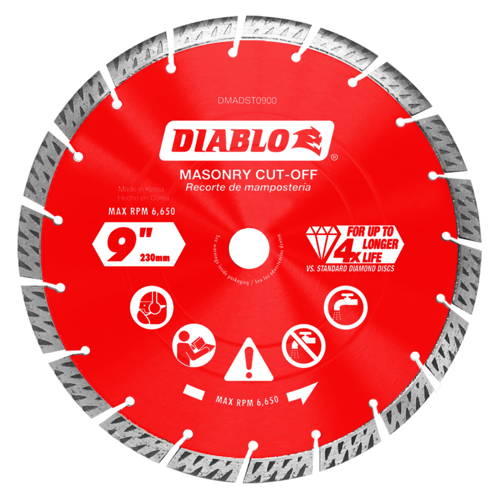 Diablo 9" Diamond Segmented Turbo Masonry Cut-Off Blade DMADST0900
