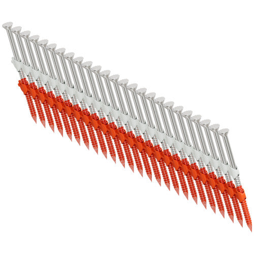 8d x 2 3/8" 20-22 Degree Plastic Strip, Casing Head, Ring-Shank Nail
