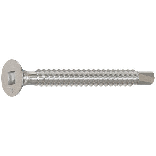 Simpson #10 x 3-1/2" Square Drive Self-Drilling Bugle-Head Screw, 410 Stainless
