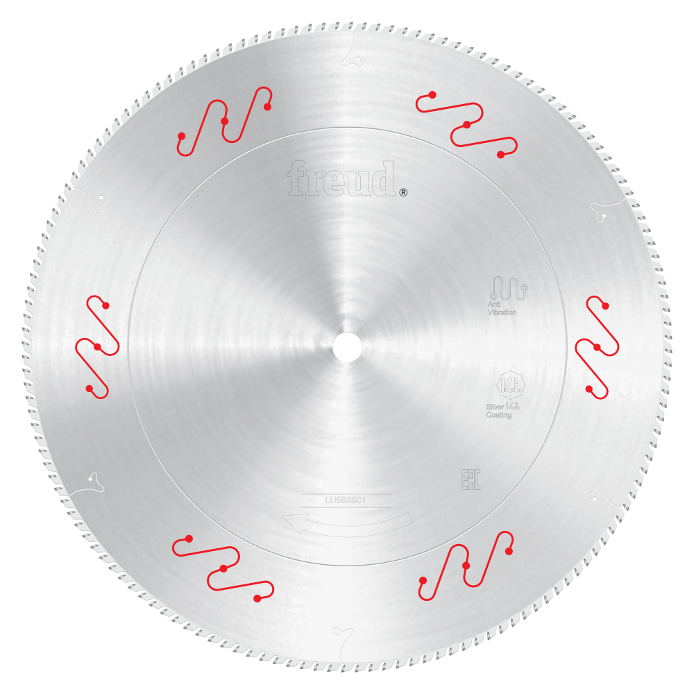 Freud 550mm Thin to Medium Aluminum & Non Ferrous Blades with Mechanical Clamping - Arbor: 1", Kerf: 4.2