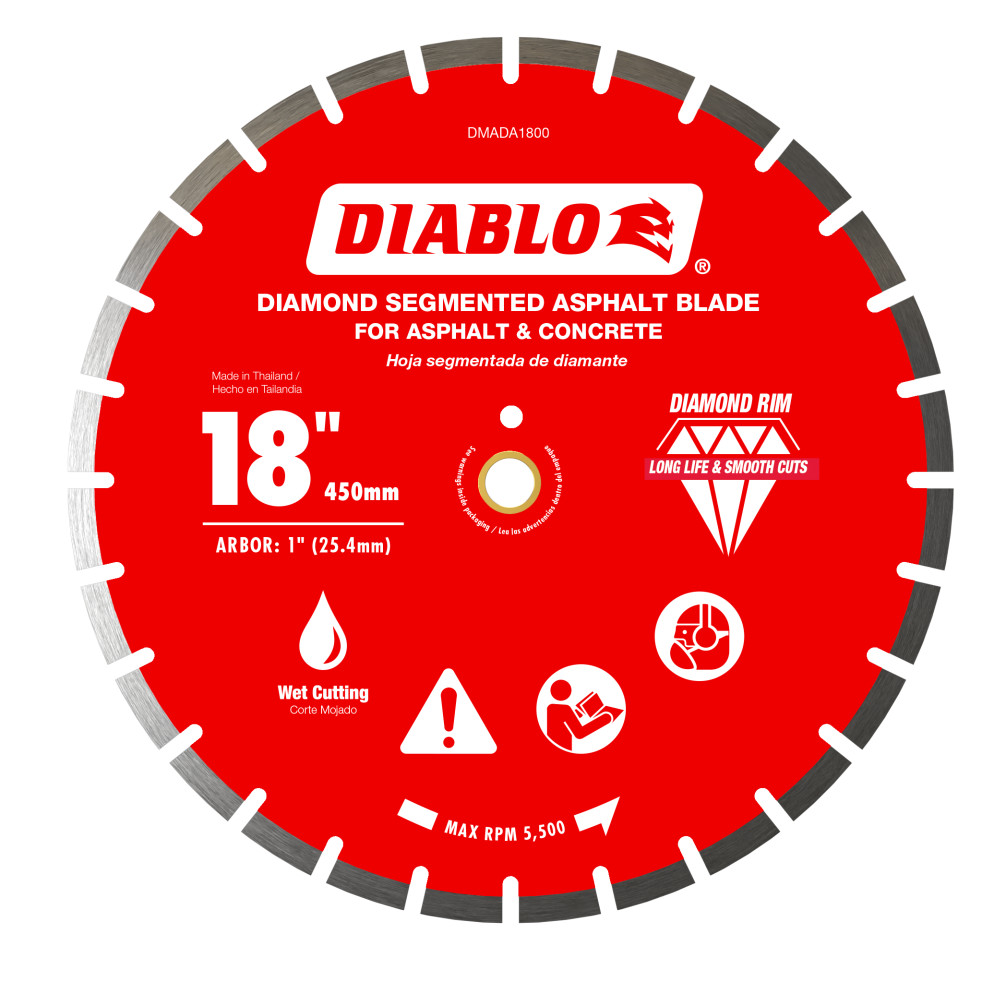 Diablo 18" Diamond Segmented Blade for Asphalt