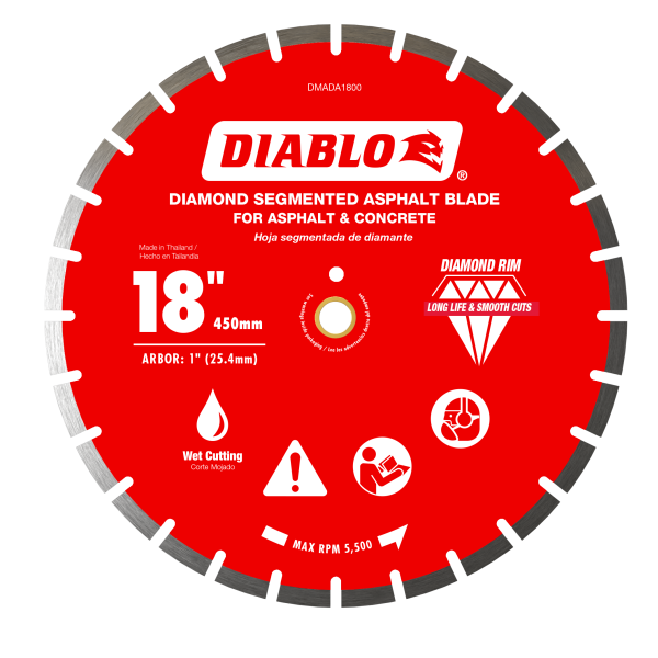 Diablo 18" Diamond Segmented Blade for Asphalt