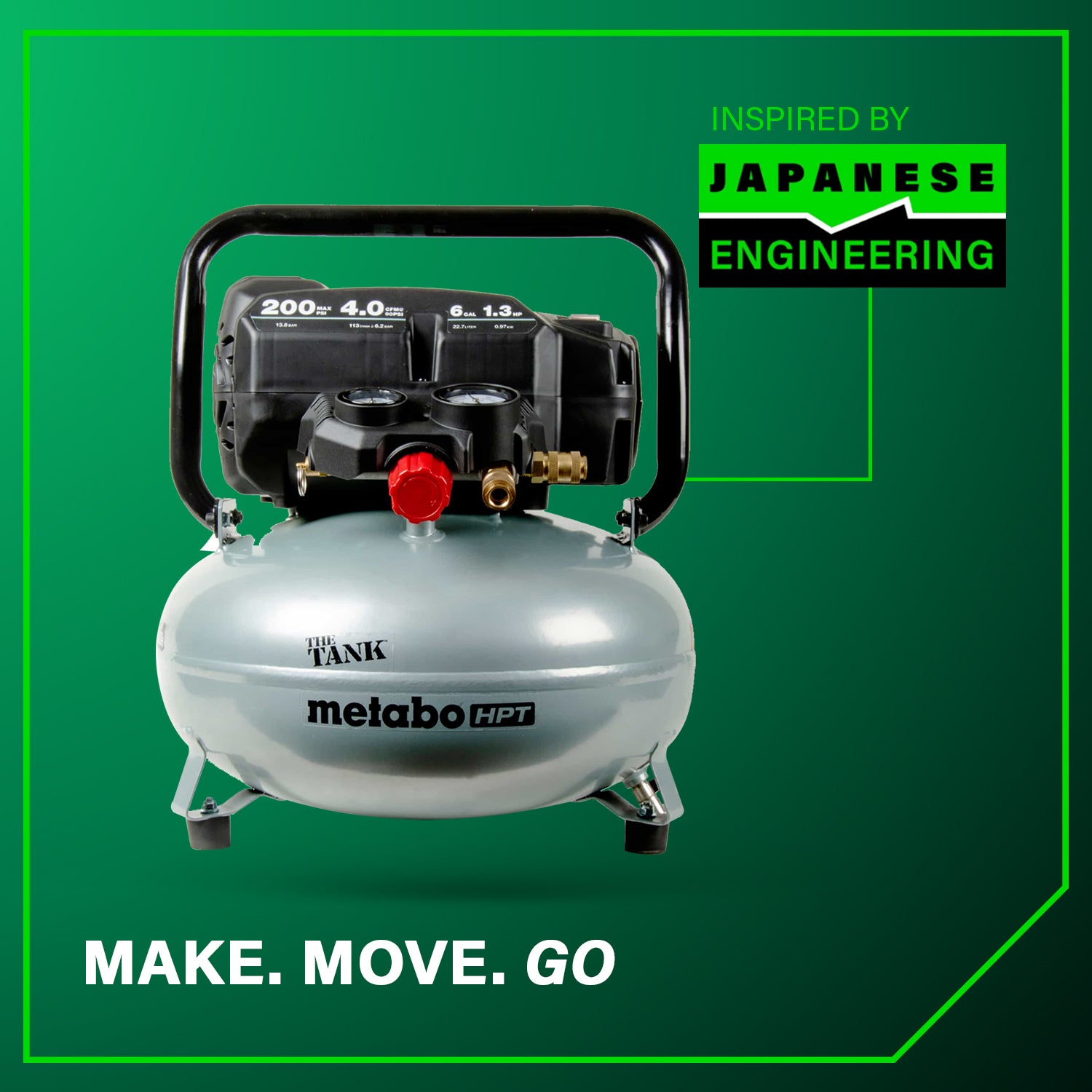 Metabo HPT The Tank 6 Gallon 200 PSI Job Site Compressor EC914SM