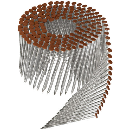 3" x 0.12 Sienna Painted Ring-Shank 15° Wire Coil Decking Nail