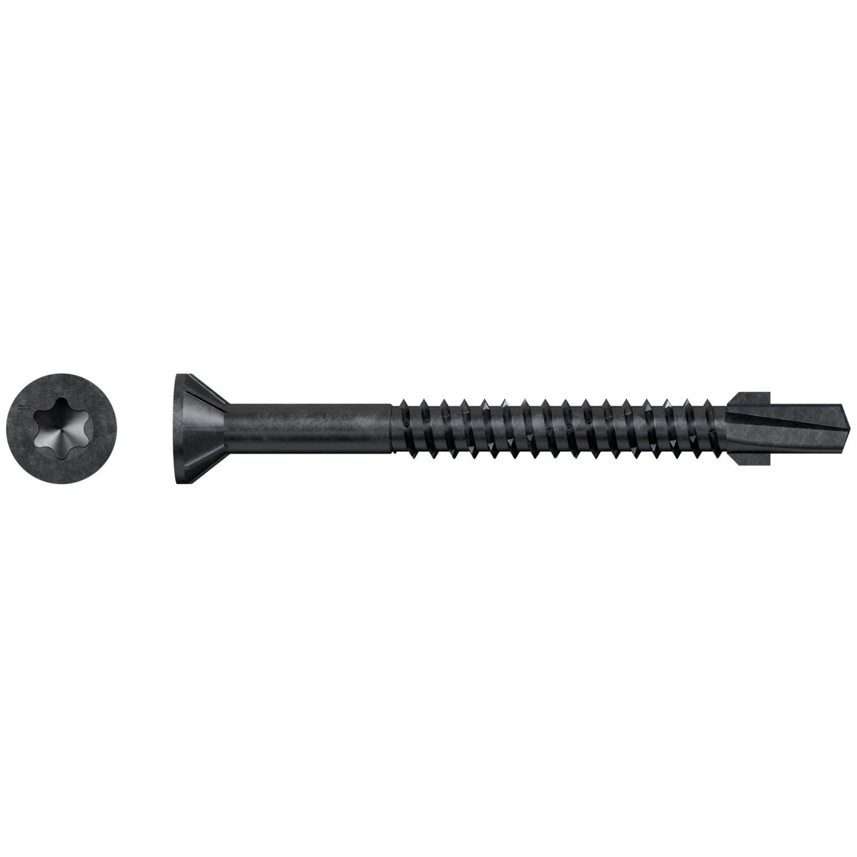 Simpson TB Wood-to-Steel Screw #12 x 2-3/8 in. Black Phosphate Collated T30 1000-Pack