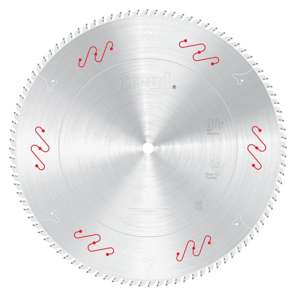 Freud 24" Thin to Medium Aluminum & Non Ferrous Blades with Mechanical Clamping - Teeth: 96, Arbor: 1"