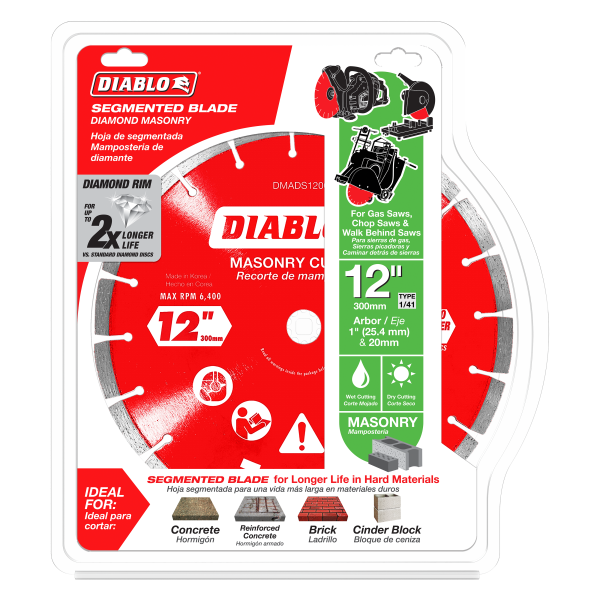 Diablo 12" Diamond Segmented Masonry Cut-Off Blade