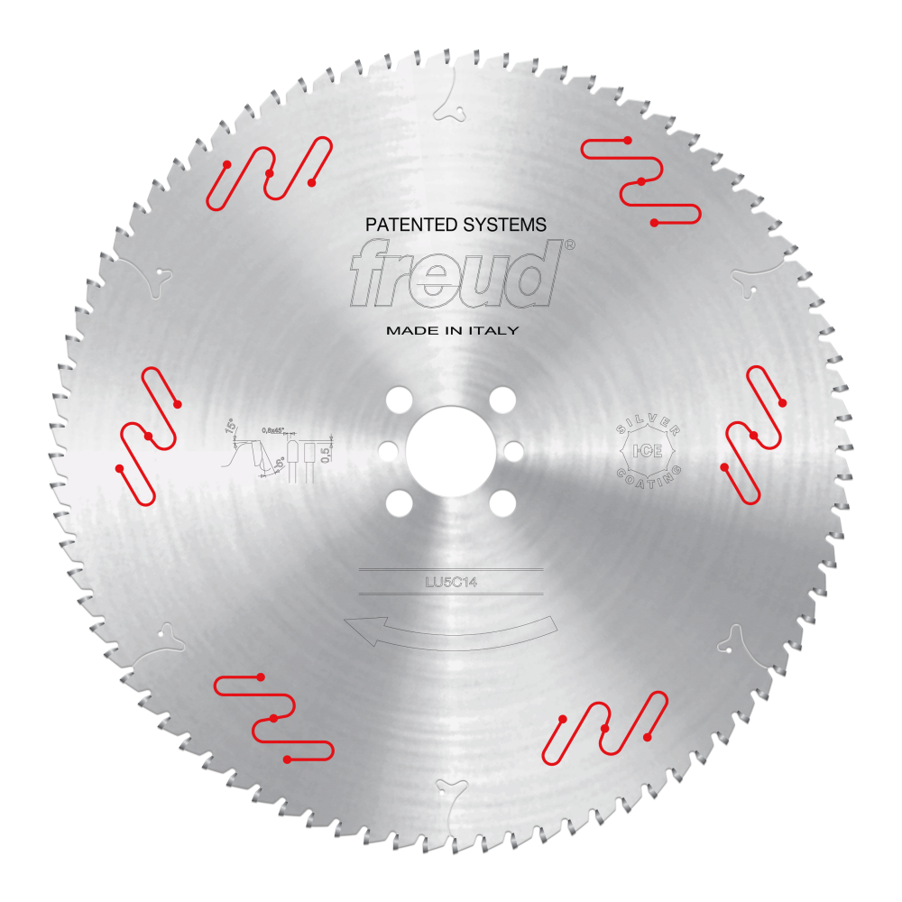 Freud 350mm Medium to Thick Aluminum & Non-Ferrous Blades with or without Mechanical Clamping - Arbor: 40mm, Teeth: 84