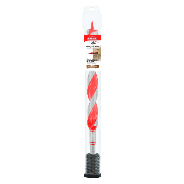 Diablo 1-1/8" x 13" Auger Bit for Wood & Nail-Embedded Wood DAG2120