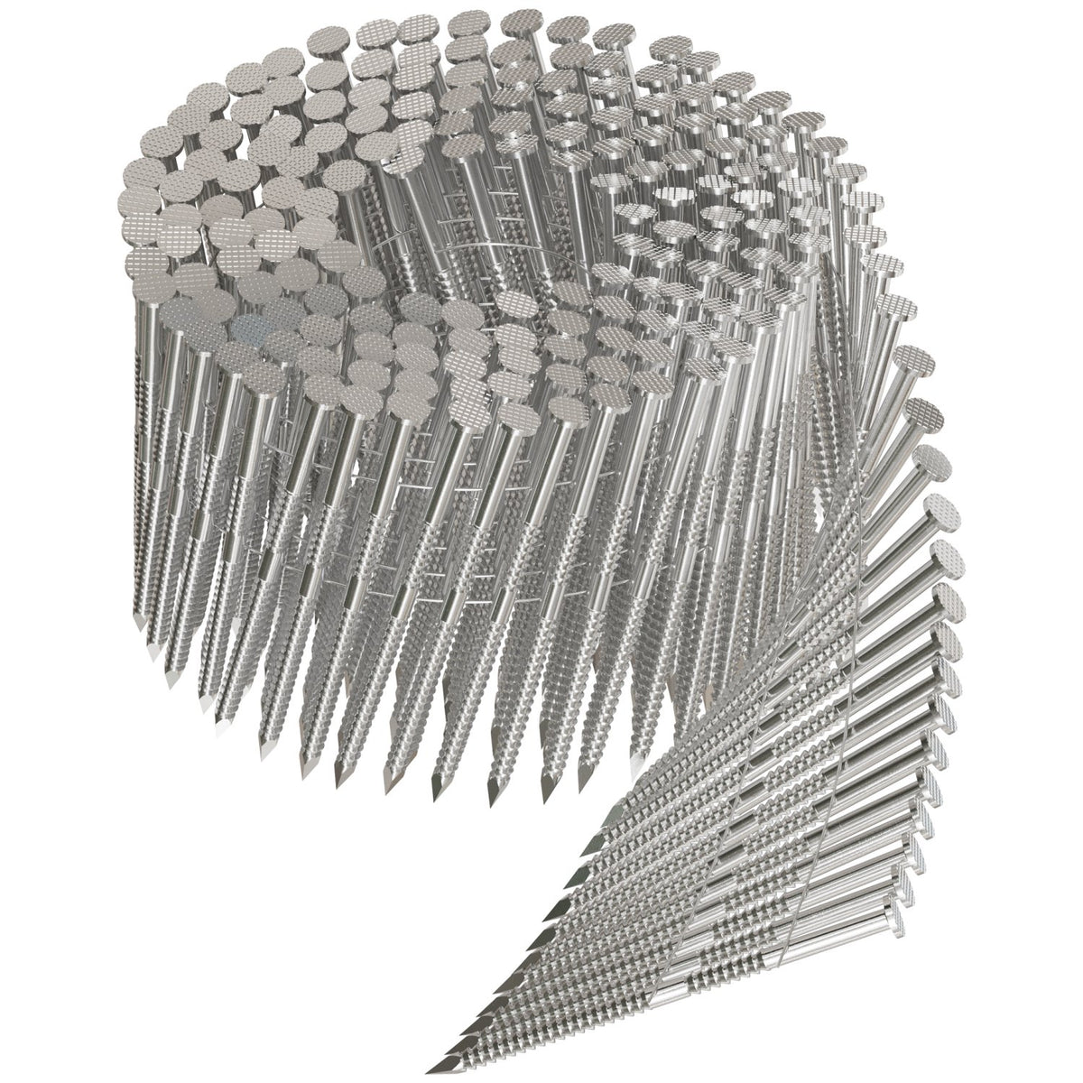 15° Wire Coil, Full Round Head, Ring-Shank Decking/Framing Nail