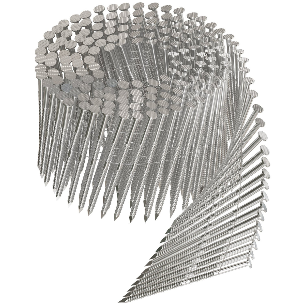 15° Wire Coil, Full Round Head, Ring-Shank Decking/Framing Nail