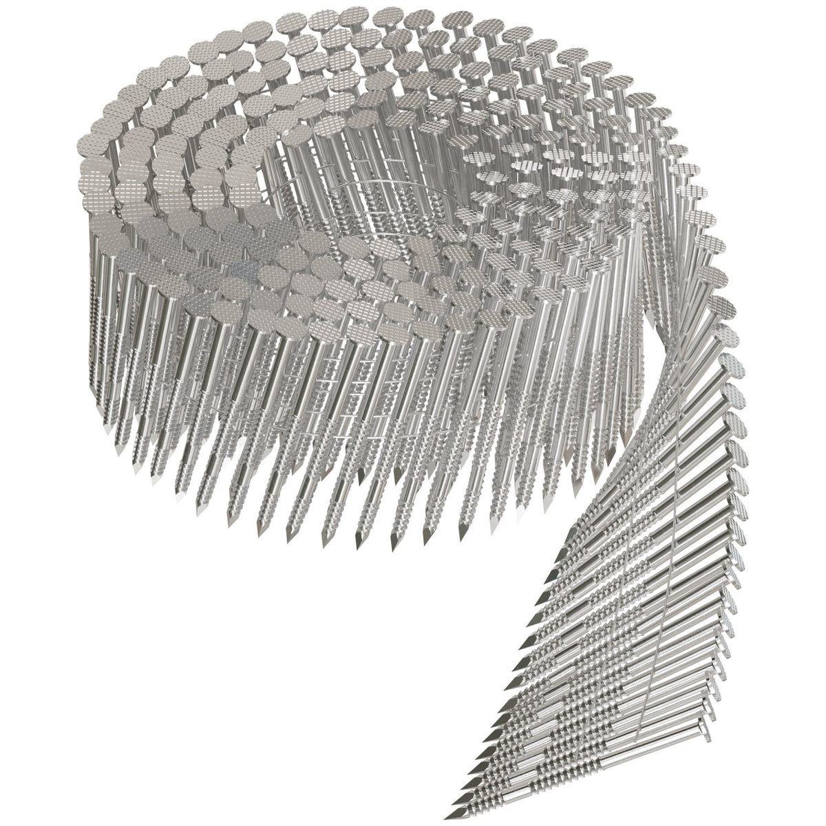 15° Wire Coil, Full Round Head, Ring-Shank Decking/Framing Nail