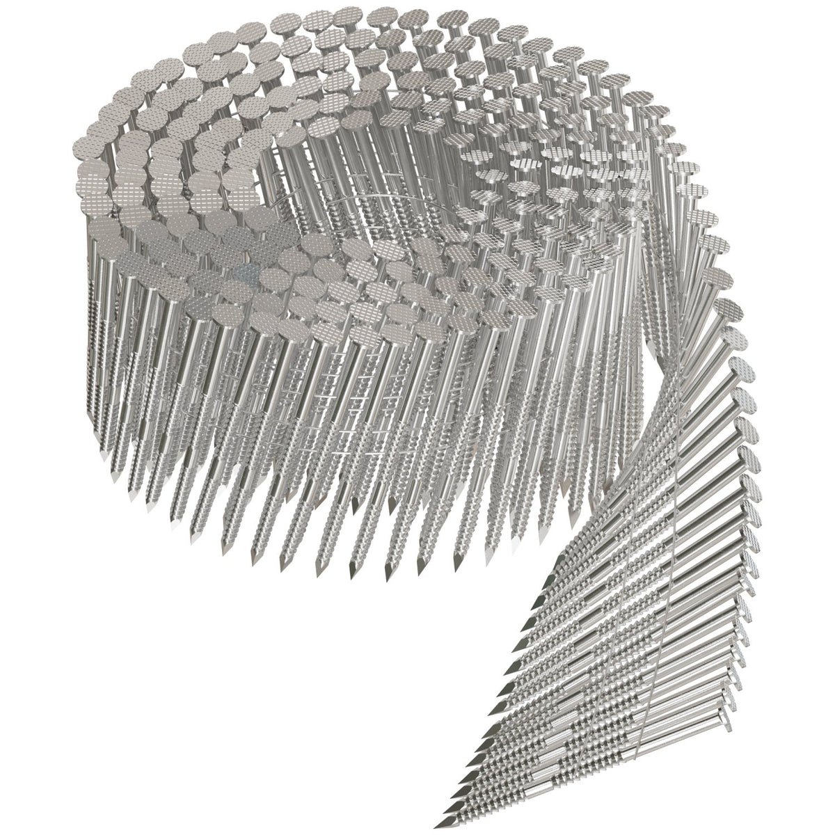 15° Wire Coil, Full Round Head, Ring-Shank Decking/Framing Nail