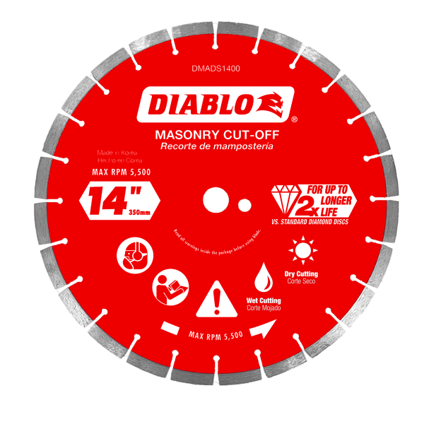 Diablo 14" Diamond Segmented Masonry Cut-Off Blade