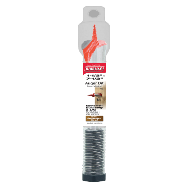 Diablo 1-1/2" x 7-1/2" Auger Bit for Wood & Nail-Embedded Wood DAG1170