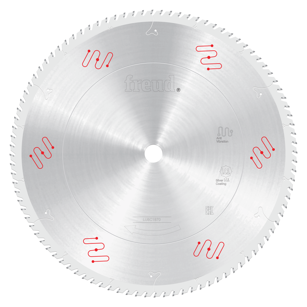 Freud 16" Medium to Thick Aluminum & Non-Ferrous Blades with or without Mechanical Clamping - Teeth: 96, Arbor: 1"