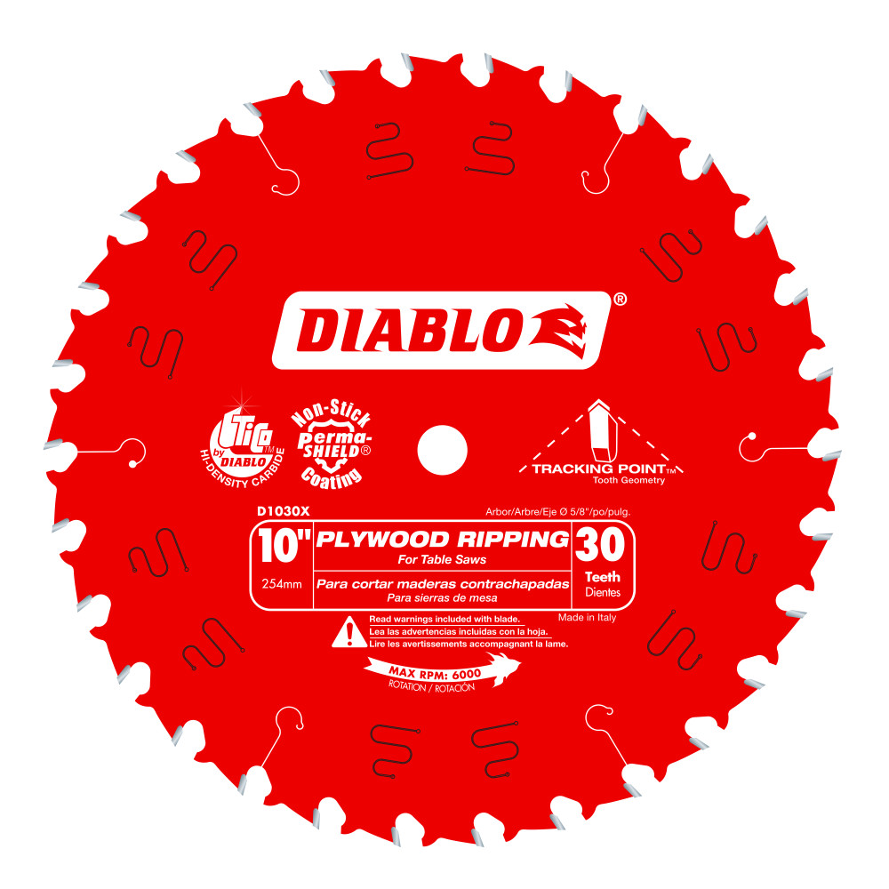 Diablo 10" x 30-Teeth Plywood Ripping Saw Blade