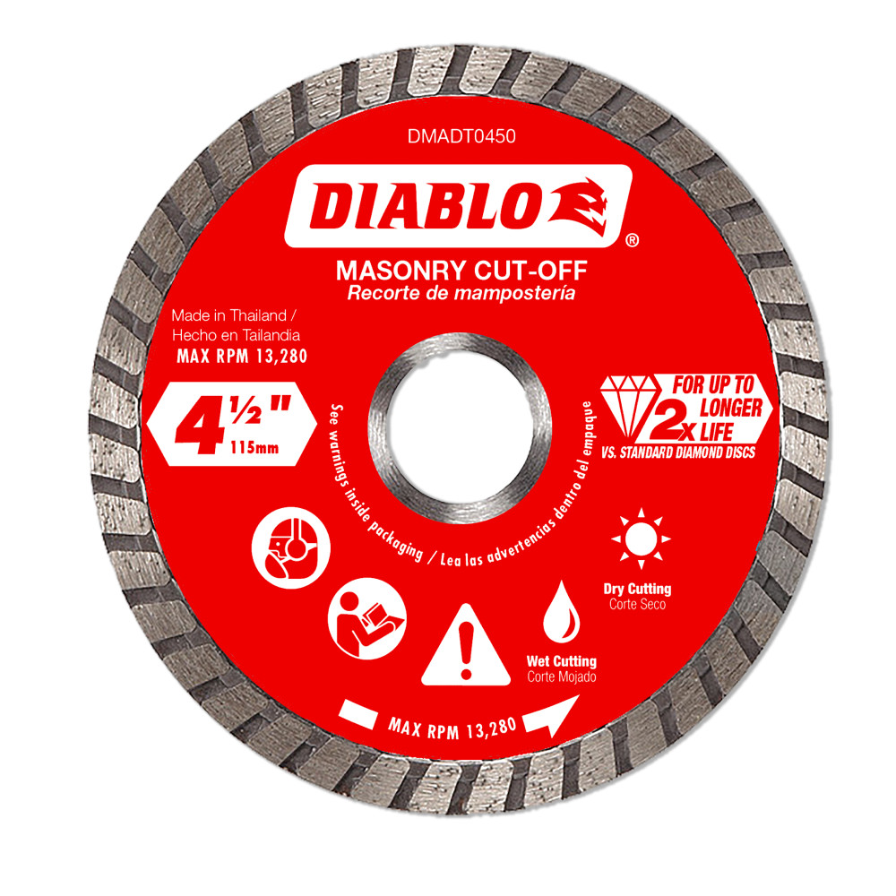 Diablo 4-1/2" Diamond Turbo Masonry Cut-Off Disc
