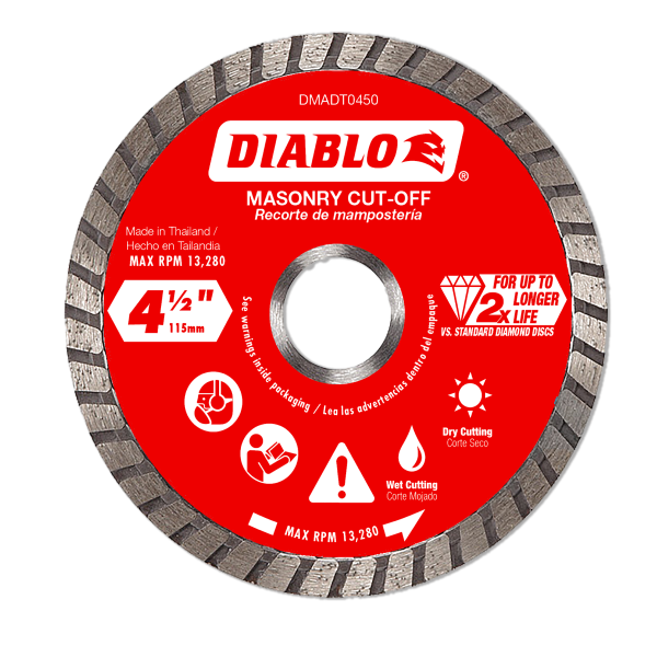 Diablo 4-1/2" Diamond Turbo Masonry Cut-Off Disc