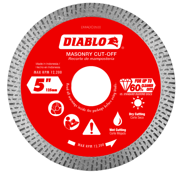 Diablo 5" Diamond Continuous Rim Masonry Cut-Off Disc