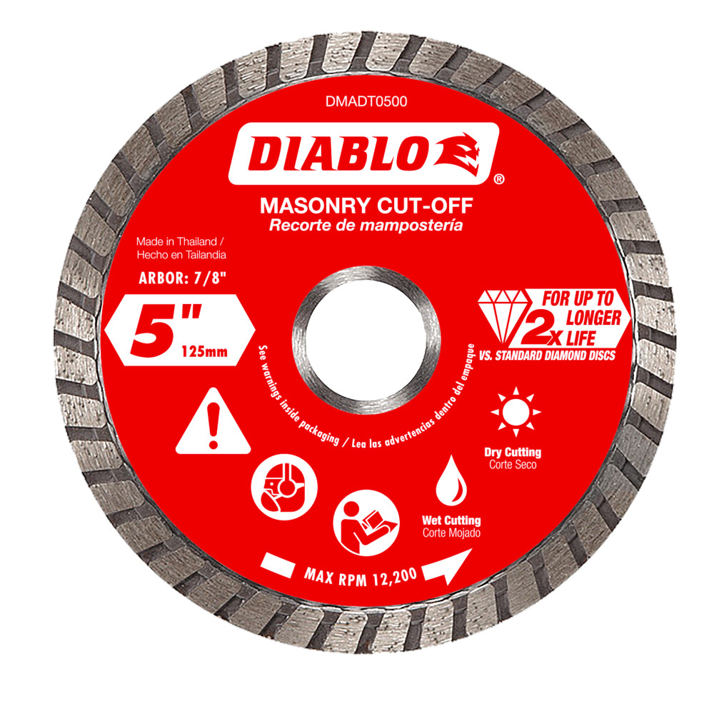 Diablo 5" Diamond Turbo Masonry Cut-Off Disc