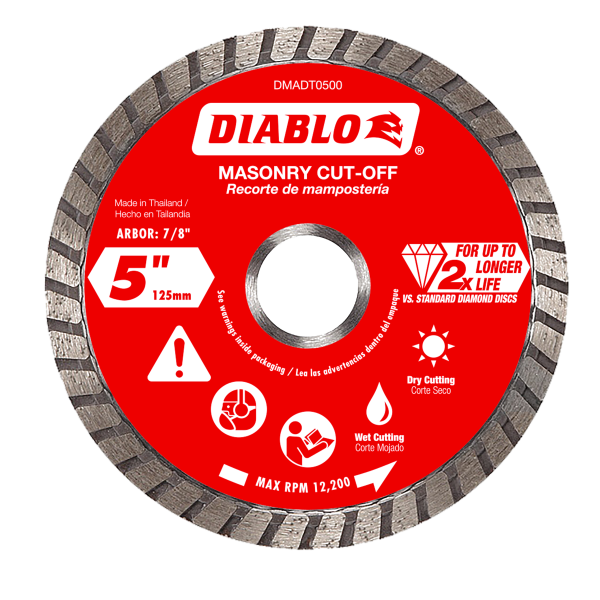 Diablo 5" Diamond Turbo Masonry Cut-Off Disc