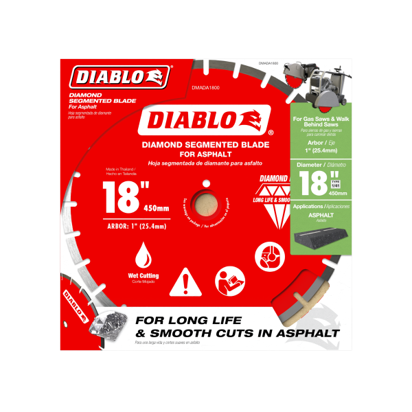 Diablo 18" Diamond Segmented Blade for Asphalt