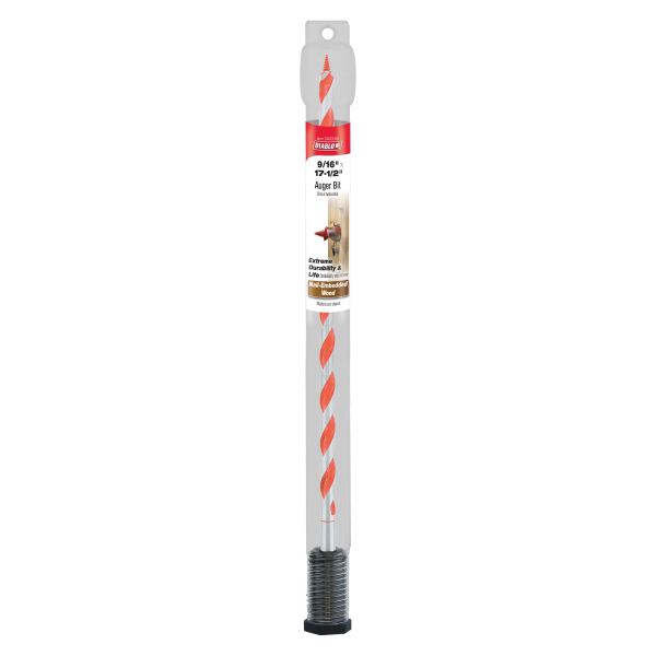 Diablo 9/16" x 17-1/2" Auger Bit for Wood & Nail-Embedded Wood DAG3040