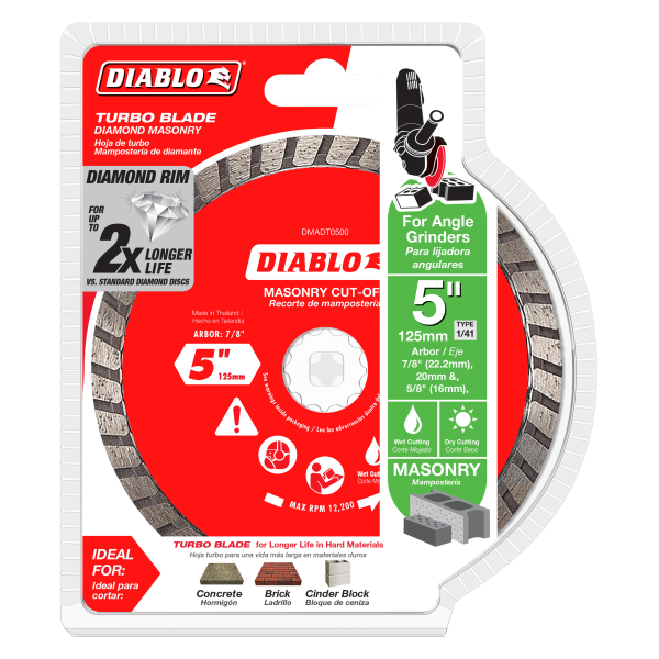 Diablo 5" Diamond Turbo Masonry Cut-Off Disc
