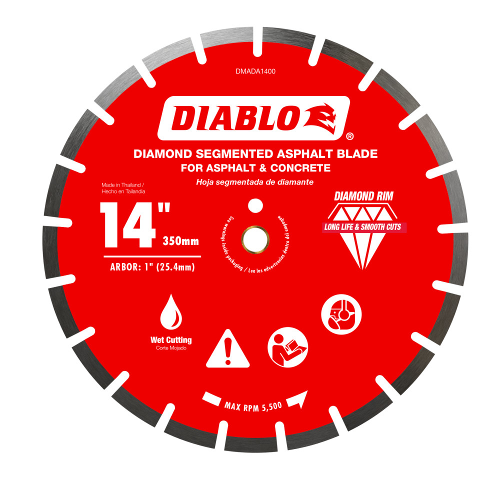 Diablo 14" Diamond Segmented Blade for Asphalt