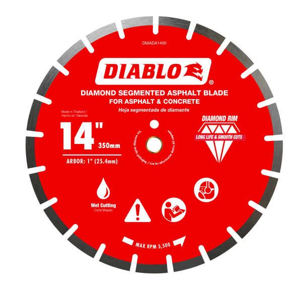 Diablo 14" Diamond Segmented Blade for Asphalt