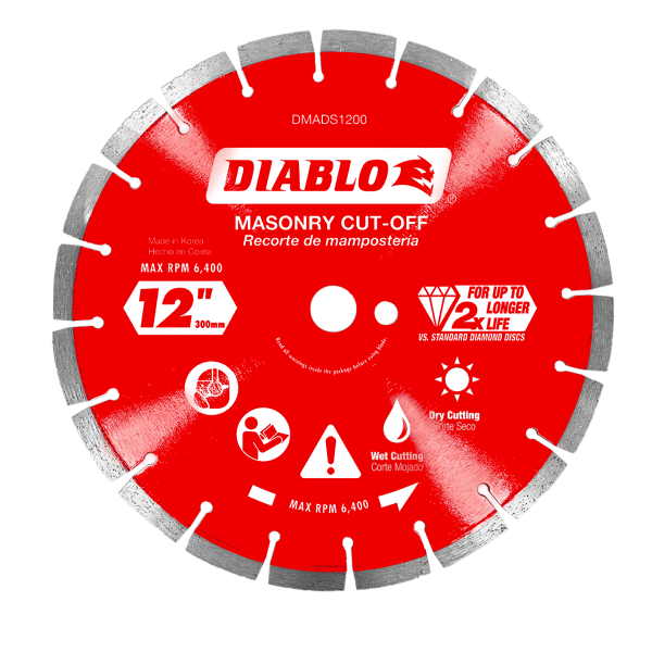 Diablo 12" Diamond Segmented Masonry Cut-Off Blade