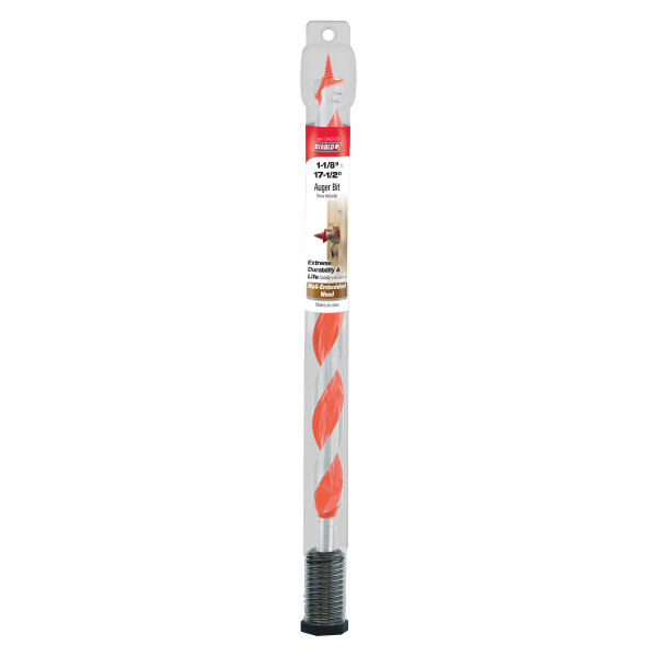 Diablo 1-1/8" x 17-1/2" Auger Bit for Wood & Nail-Embedded Wood DAG3130