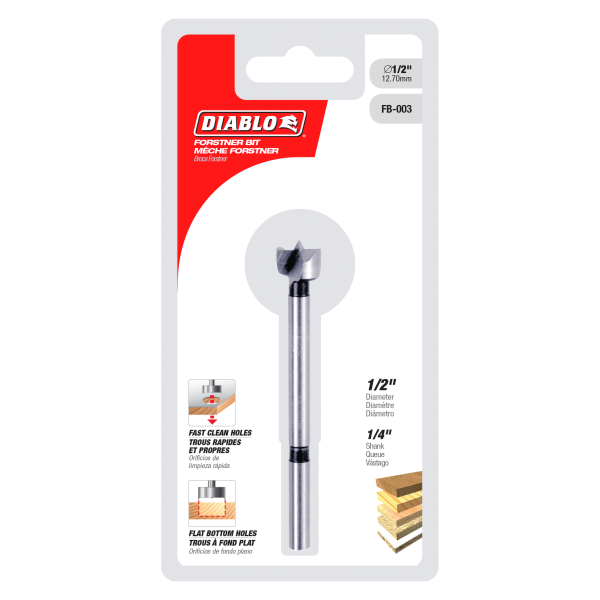 Diablo 1/2" Forstner Bit for Wood FB-003