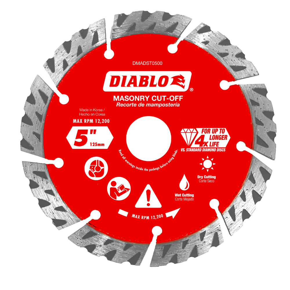 Diablo 5" Diamond Segmented Turbo Masonry Cut-Off Blade DMADST0500