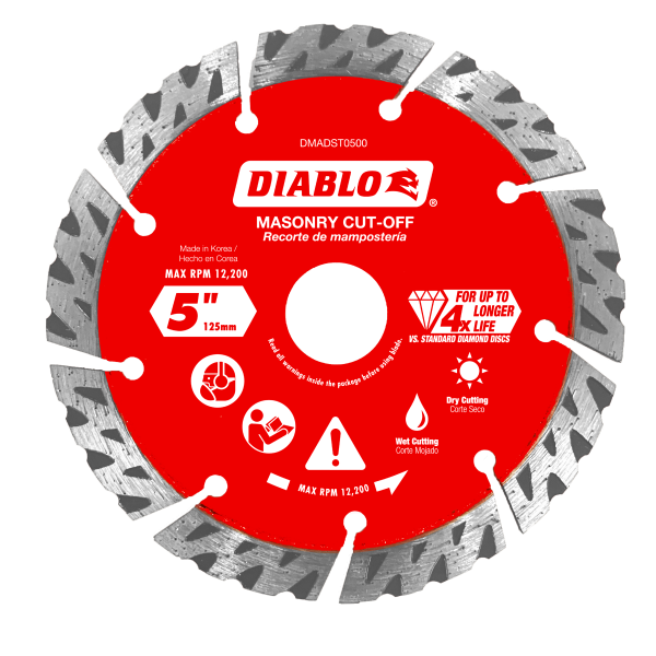 Diablo 5" Diamond Segmented Turbo Masonry Cut-Off Blade DMADST0500
