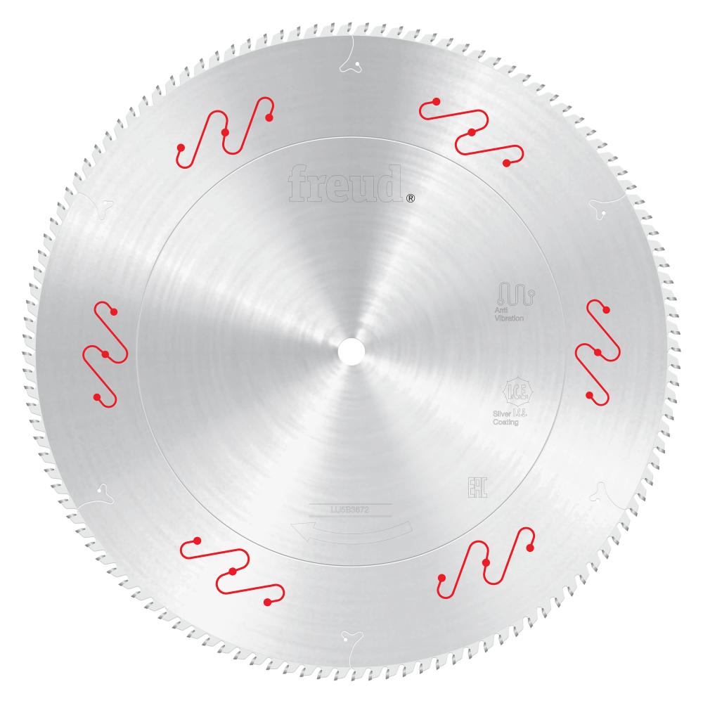 Freud 24" Thin to Medium Aluminum & Non Ferrous Blades with Mechanical Clamping - Teeth: 120, Arbor: 1"